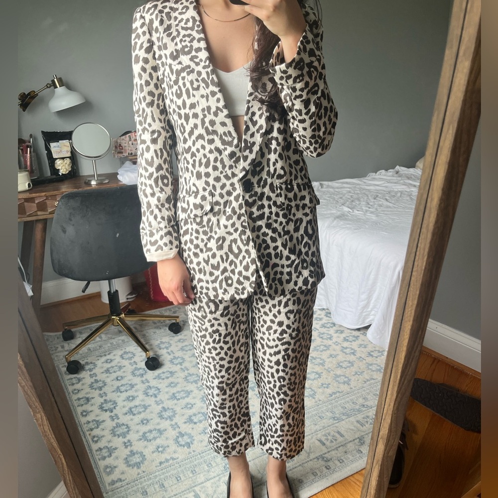 J. Crew Cheetah Tailored Pants